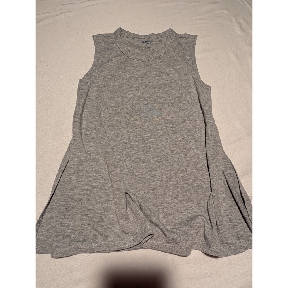 Old Navy Active Girls Go-Dry Tank Top Heather Gray Athletic Shirt L 10-12